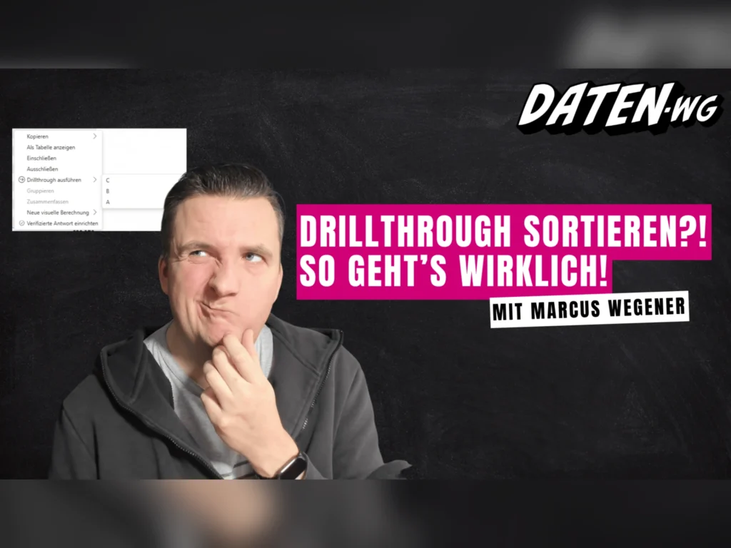 Sortierung der Drillthrough-Auswahl
