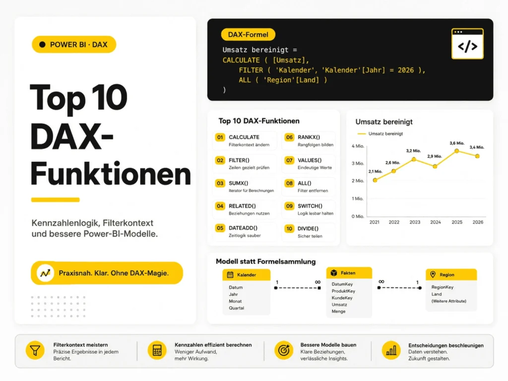 Power BI Top 10 DAX-Funktionen